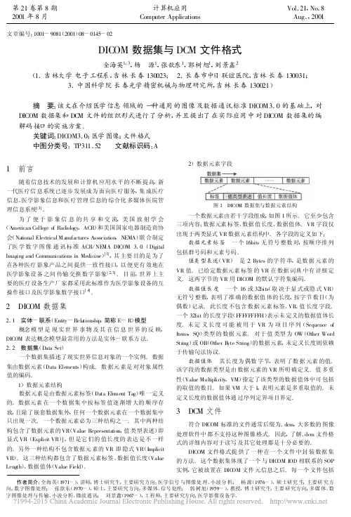 DICOM数据集与DCM文件格式