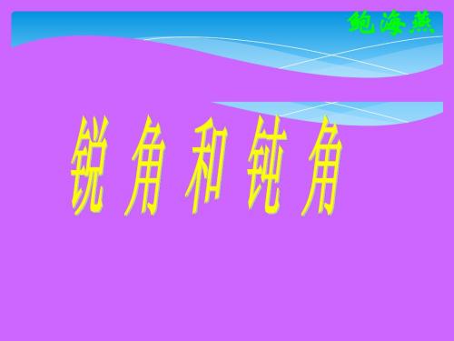 锐角和钝角课件