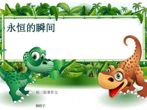初三叙事作文《永恒的瞬间》900字(共11页PPT)