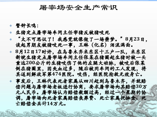《屠宰场安全生产》PPT课件