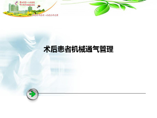 呼吸机的种类及使用