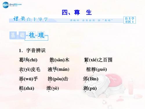 高中语文 5.4 尊生课件 新人教版选修《先秦诸子选读》