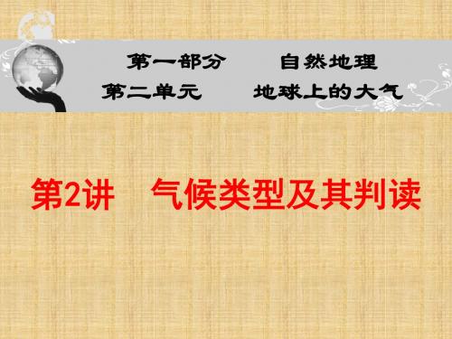气候类型及其判读学习课件PPT