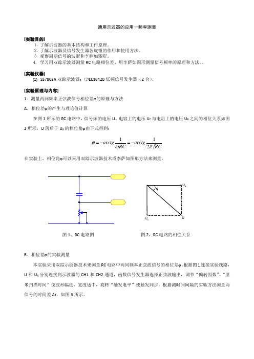 基于示波器的频率测量(李沙育图形免分)