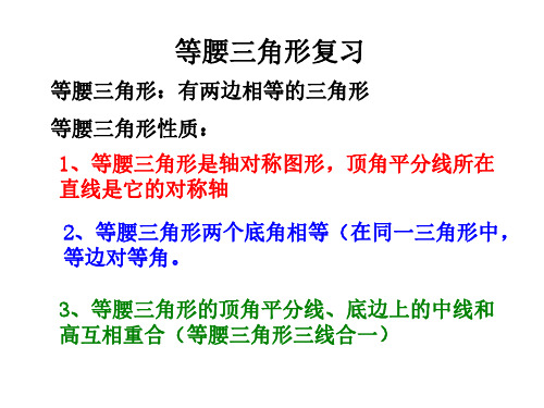 等腰三角形复习--浙教版