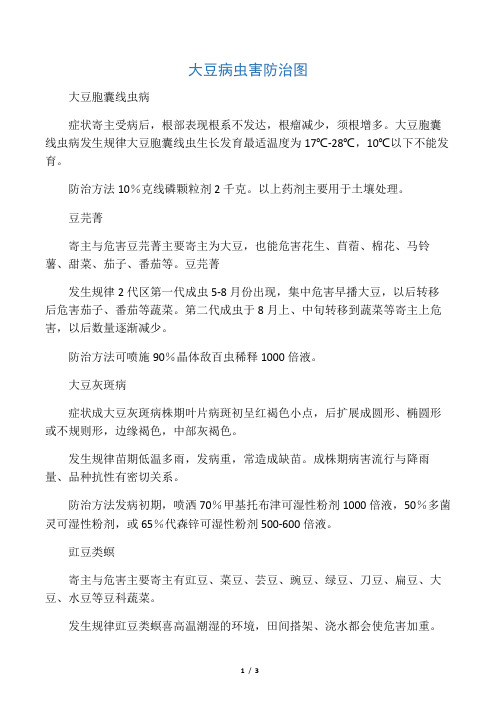 大豆病虫害防治图