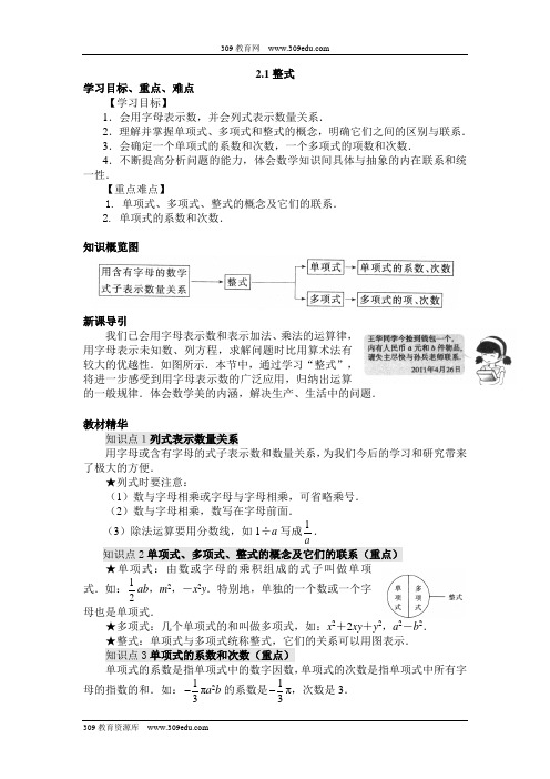 2.1整式