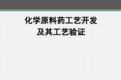 化学原料药合成工艺开发及其工艺验证  ppt课件