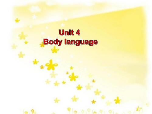 人教版高中英语必修四 Unit 4 Body Language Warming up课件
