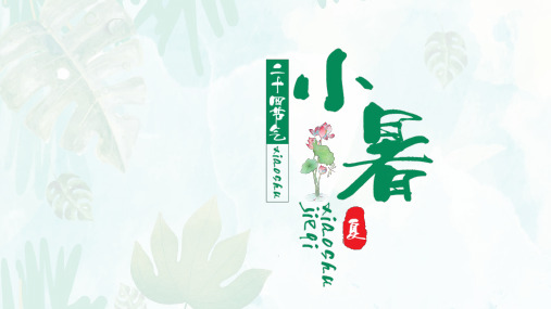 小暑节气介绍PPT
