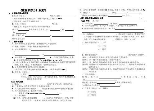 压强和浮力导学案