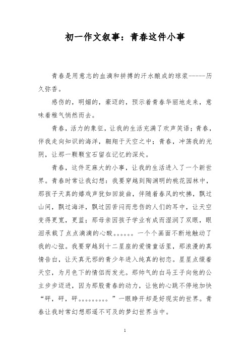 初一作文叙事：青春这件小事_3