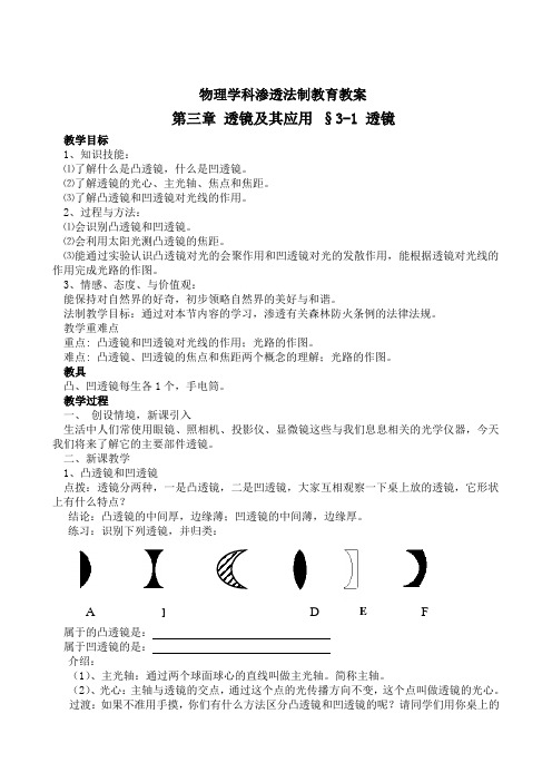 物理学科渗透法制教育教案