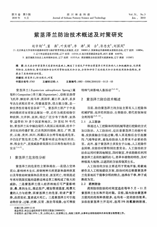 紫茎泽兰防治技术概述及对策研究