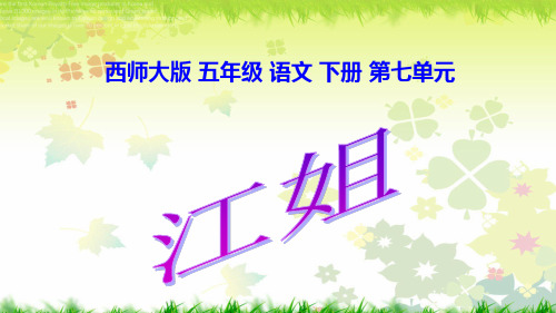 西师大版小学五年级语文下册单课件-江姐.ppt