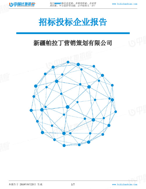 新疆帕拉丁营销策划有限公司_中标190923