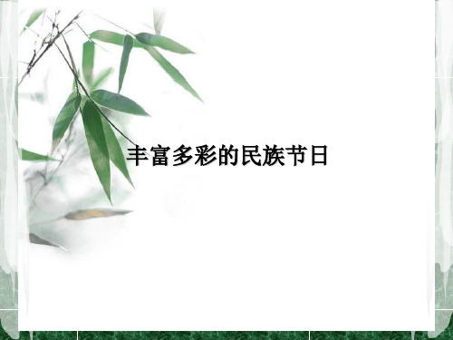 五年级品社上册《丰富多彩的民族节日》 ppt课件