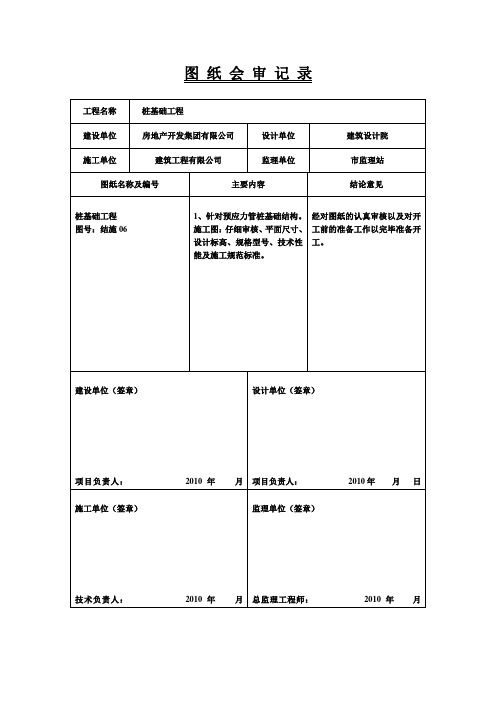 【工程文档】图 纸 会 审 记 录 (2)