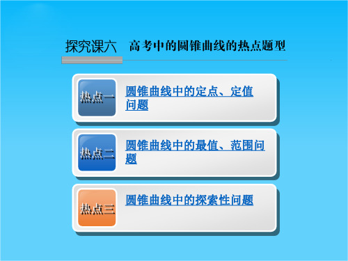 【创新设计】2016届 数学一轮(理科) 人教A版 课件 第九章 平面解析几何 专题探究课 圆锥