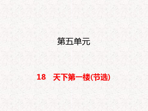 天下第一楼 节选   PPT课件