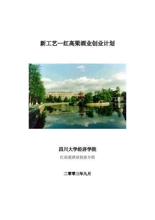 新工艺红高梁酒业创业设计
