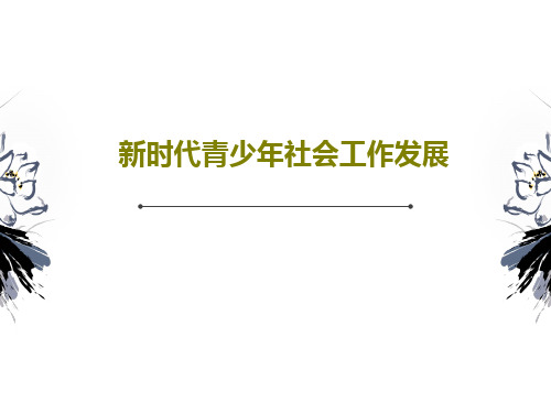 新时代青少年社会工作发展22页PPT
