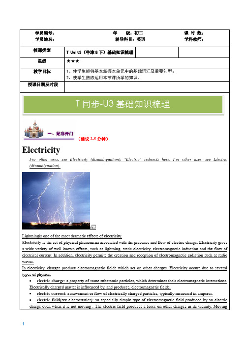 上海牛津版英语八年级下册8BUnit3U3总结复习