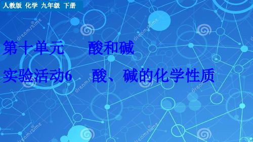 人教版九年级化学下册实验活动6 酸、碱的化学性质课件