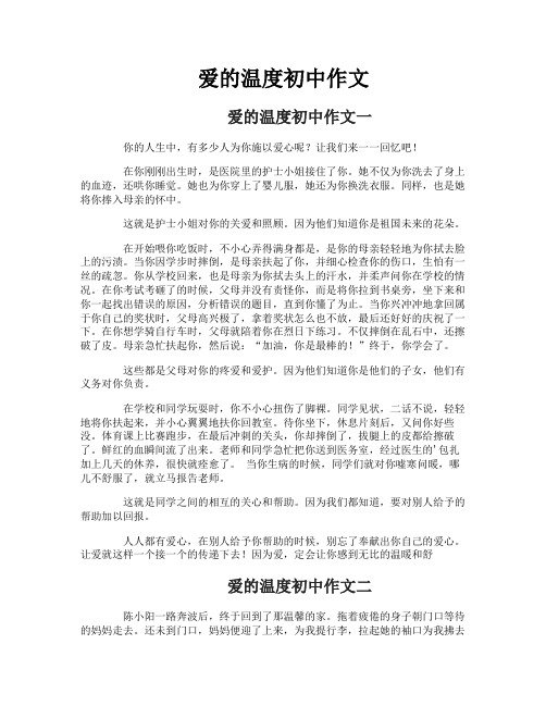 爱的温度初中作文