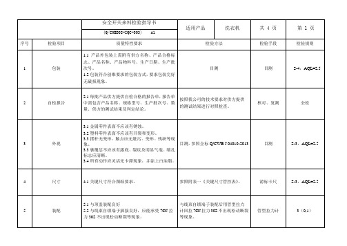 Q·CNBD08-IQC-003(A1) 安全开关检验指导书