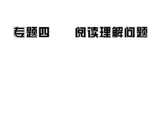 专题复习总结四阅读理解问题(54张)