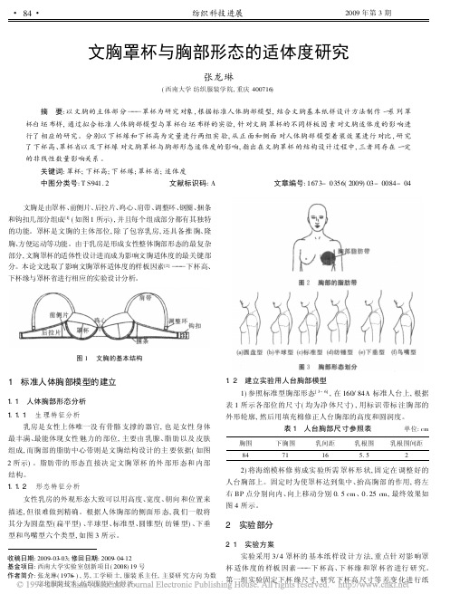 文胸罩杯与胸部形态的适体度研究_张龙琳