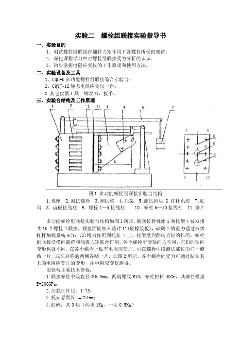 螺栓组联接实验指导