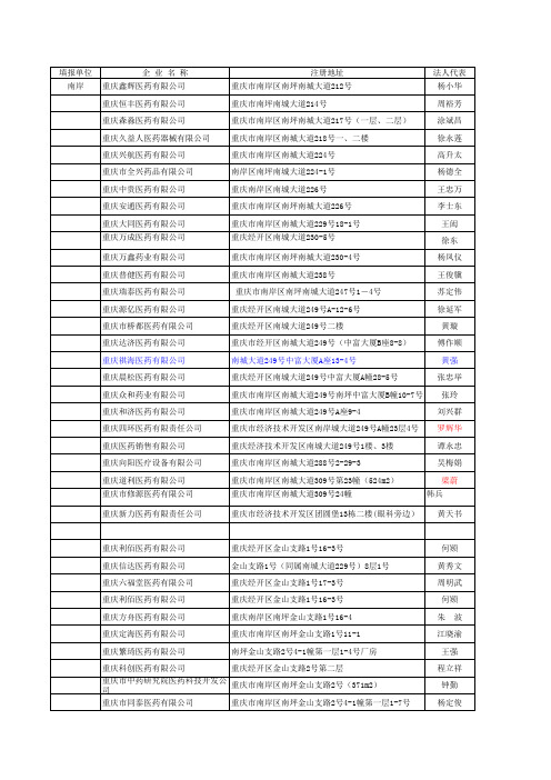 南坪医药公司