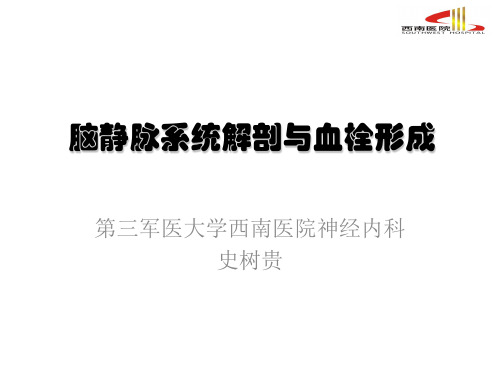 详解脑静脉系统解剖与血栓形成 ppt课件