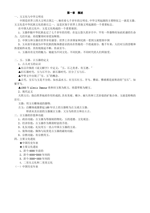 玉器鉴赏复习资料综述