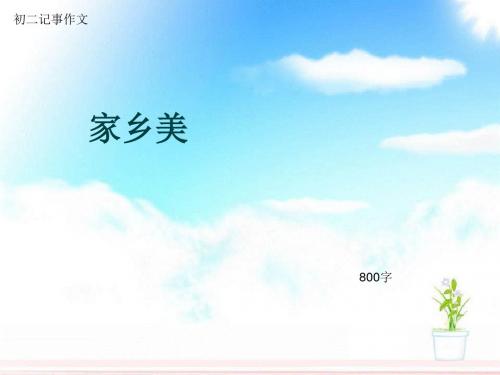 初二记事作文《家乡美》800字(总10页PPT)
