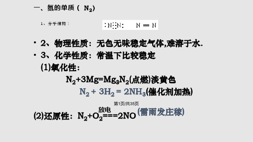 高三化学一轮复习氮及其化合物复习PPT课件