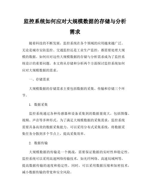 监控系统如何应对大规模数据的存储与分析需求