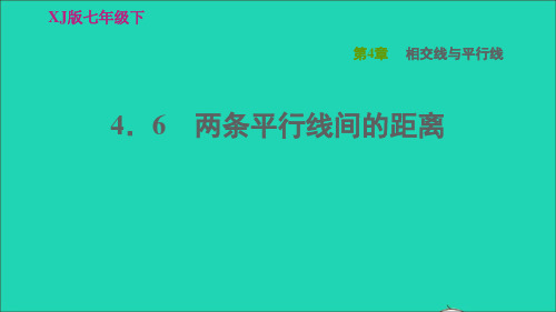 七年级数学下册4、6两条平行线间的距离习题新版湘教版