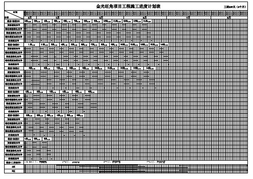建筑施工进度表横道图