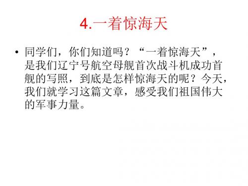 一着惊海天
