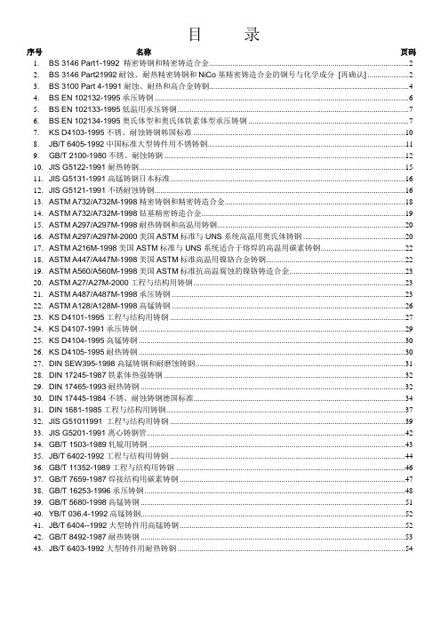 BS标准-精密铸钢和精密铸造合金标准