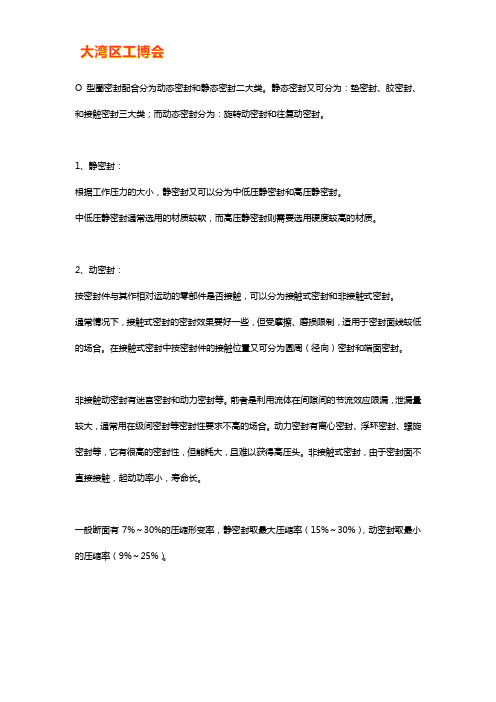 O型圈静密封和动密封的区别及选用【技巧】
