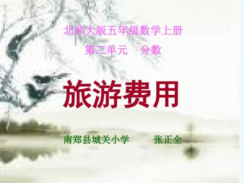 旅游费用教学课件.ppt