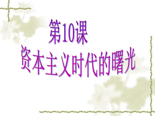 第10课资本主义时代的曙光PPT课件