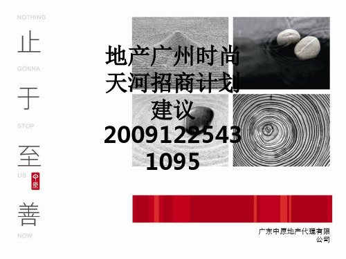 地产广州时尚天河招商计划建议20091225431095PPT课件