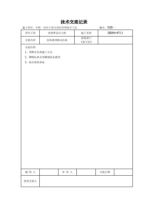 实体墩顶帽及托盘_图文