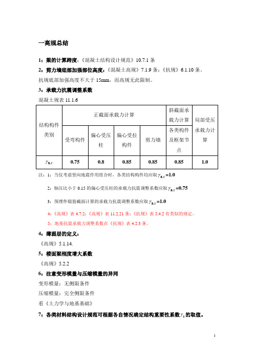 高规总结