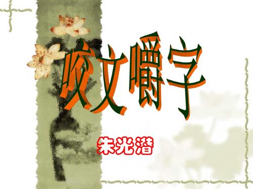 《咬文嚼字》ppt (1)